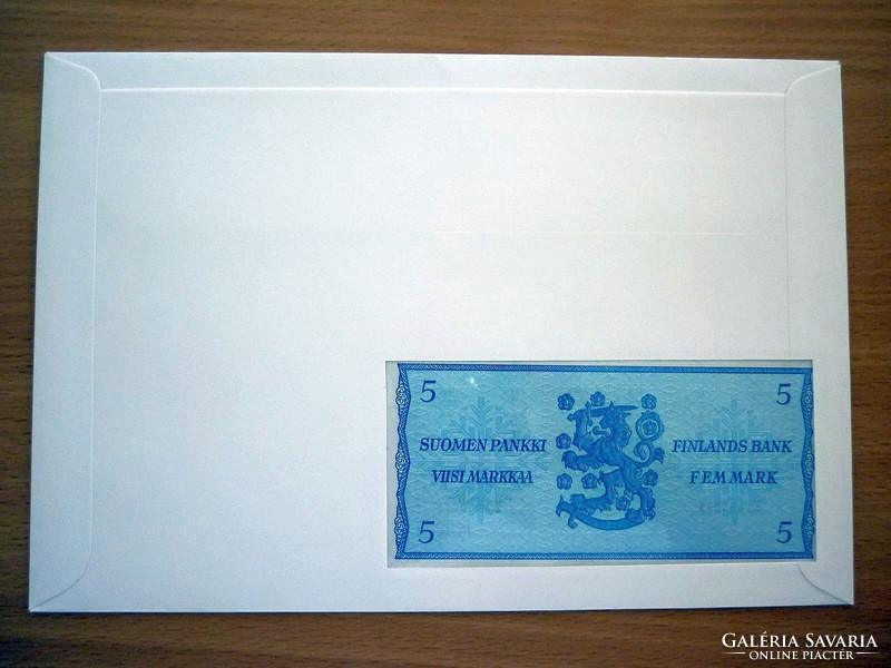 Bankjegyes boríték 1988 Finnország 5 Márka 1963 UNC