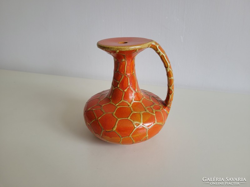 Régi retro kerámia asztali dísz váza mid century