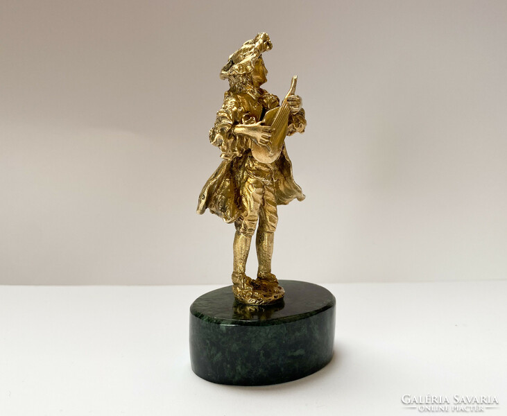 Extraordinary, Italian gilded silver musical figure.