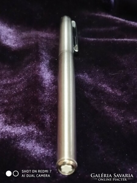 Silver colored (matte chrome) montblanc noblesse slimline ballpoint pen /num.1322/