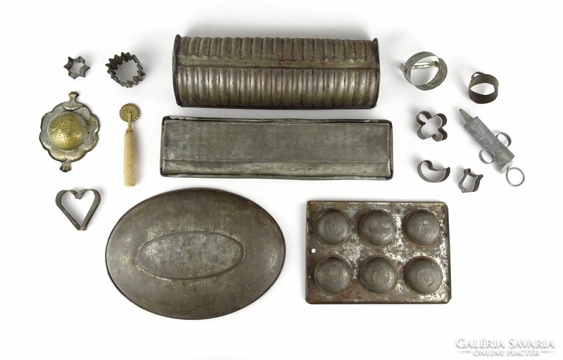 1K116 antique kitchen pastry tools package 15 pieces