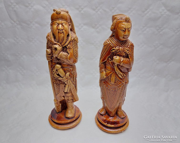 2 ceramic figurines from the East, 25 cm statue