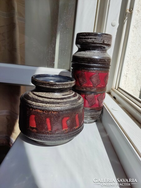 Retro vintage midcentury vase set of 2