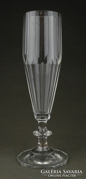 1H762 Antik bieder talpas üveg pohár pezsgős pohár