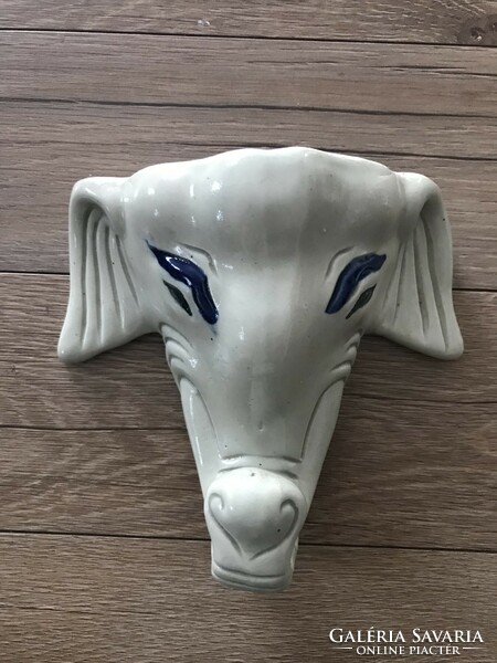 Art deco ceramic elephant wall decoration or flower stand