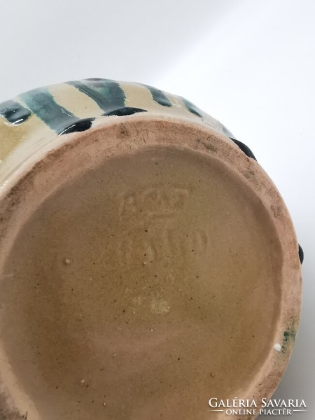 Retro vase by István Bere, Hungarian applied art ceramics, 30 cm
