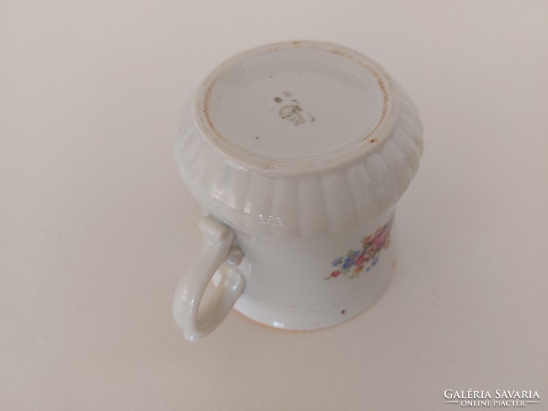 Old Zsolnay porcelain floral mug folk tea cup