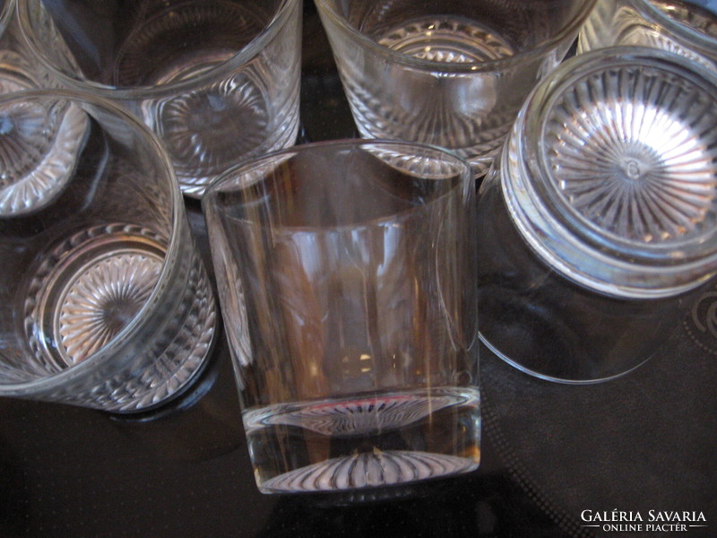 Retro salótarján st. Whishy, set of 7 water glasses