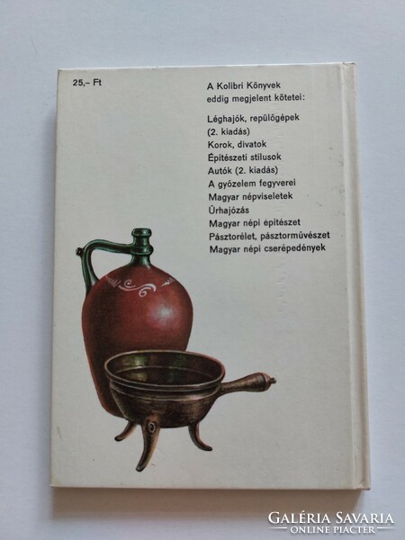 Kolibri Könyvek Móra Kiadó 1983 Magyar népi cserépedények