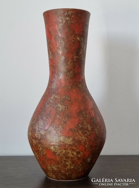 Magyar iparművészeti kerámia váza- szép,vintage darab (32 cm)