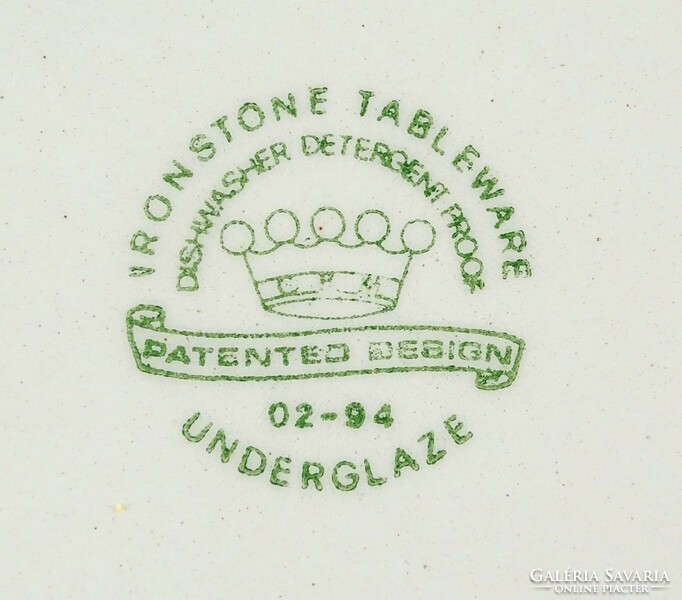 1H780 Ironstone Tableware zöld tányérkészlet 6 darab