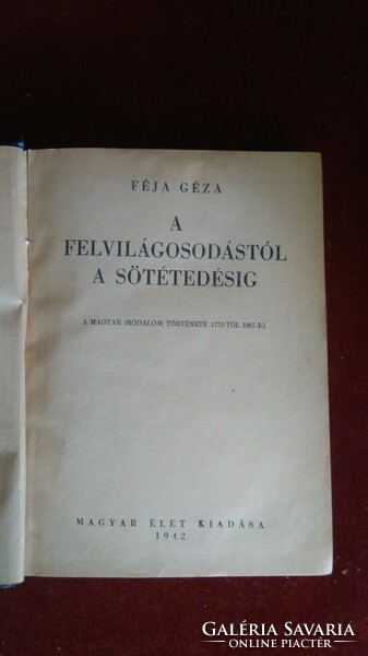 Féja géza: from cheerfulness to darkness - 1942 book day - Hungarian life literary publisher