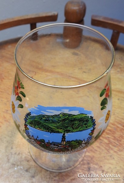 St. Gilgen / wolfgangsee landscape glass goblet, goblet