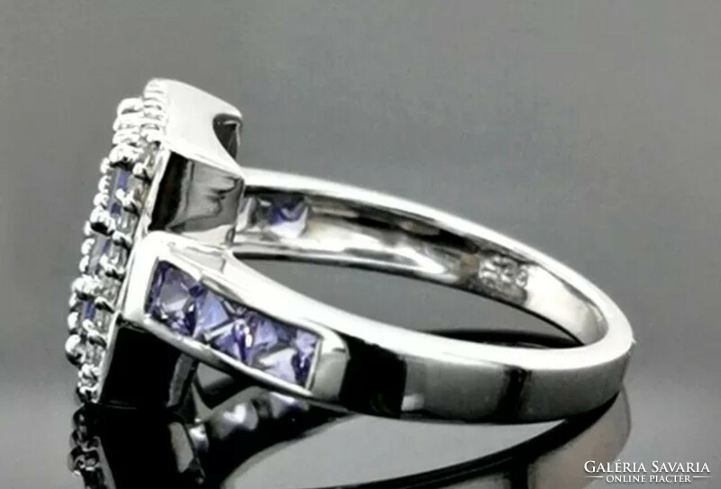 Wonderful tanzanite gemstone ring, 925, size 59 new