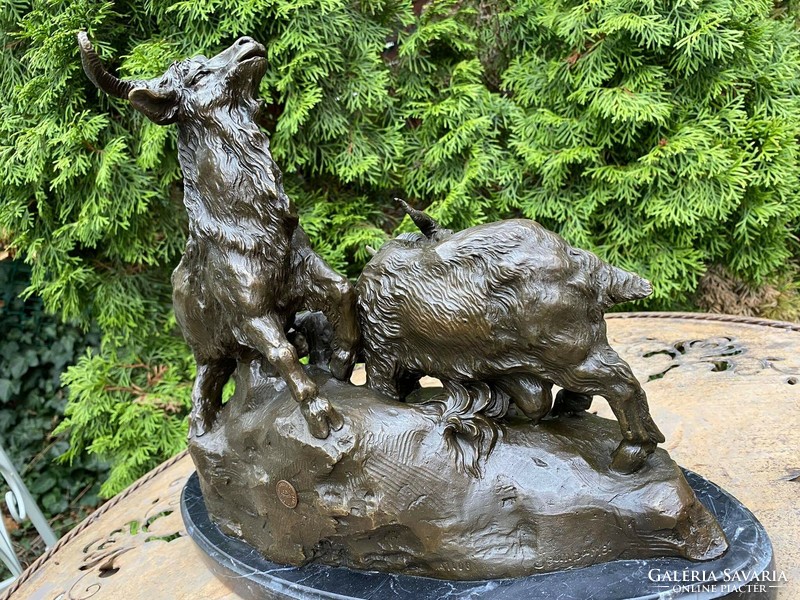 Goat family - monumental bronze statue