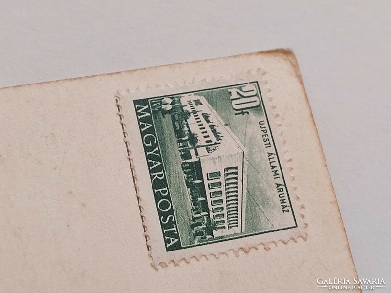 Régi képeslap fotó levelezőlap 1955 Visegrád Salamon-torony