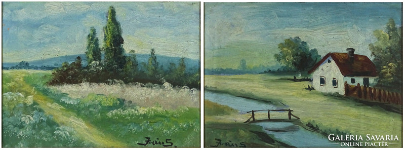 1I535 sándor iván: pair of landscapes