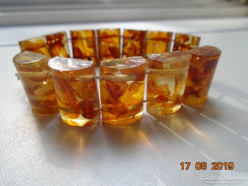 Amber bracelet with inclusions