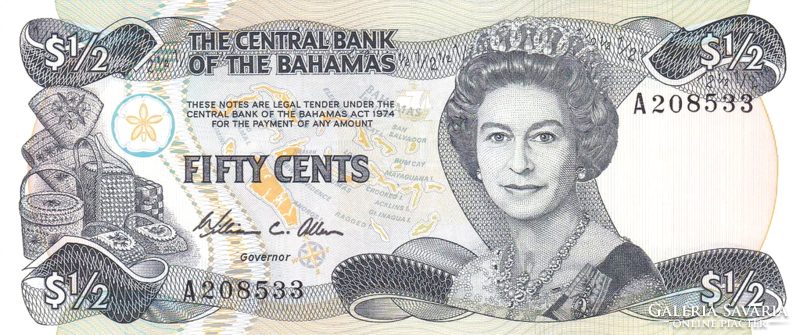 Bahama-szigetek ½ Dollár 1984 UNC