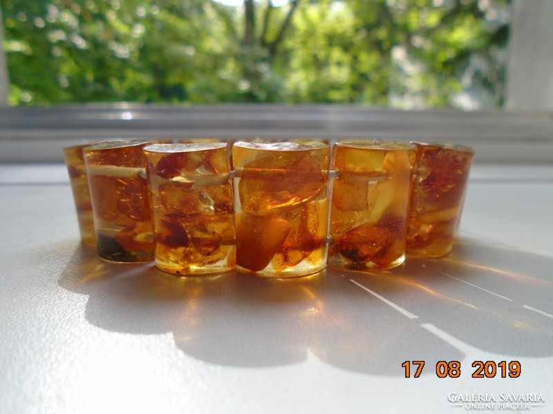 Amber bracelet with inclusions