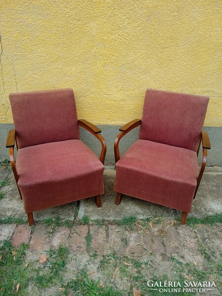 Pair of retro armchairs mid century