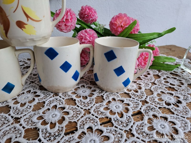 Granite beautiful floral checkered mug mugs nostalgia piece