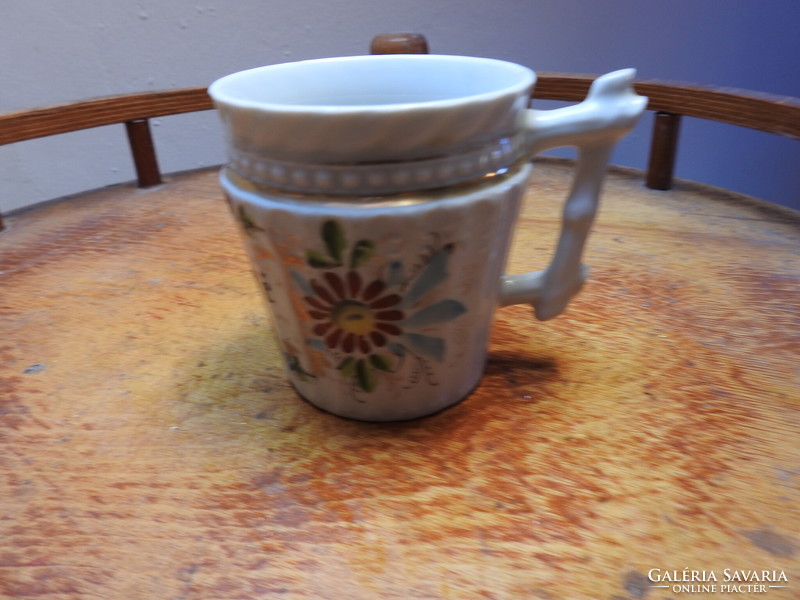 Antique floral mug with Stara Nebrué inscription