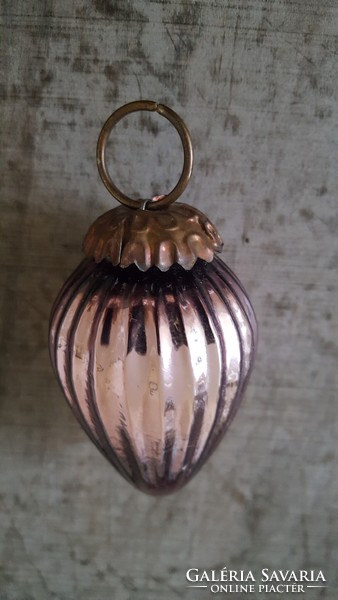 Old, thick glass Christmas tree decoration