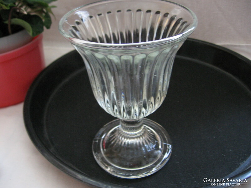 Antique goblet with ribbed base