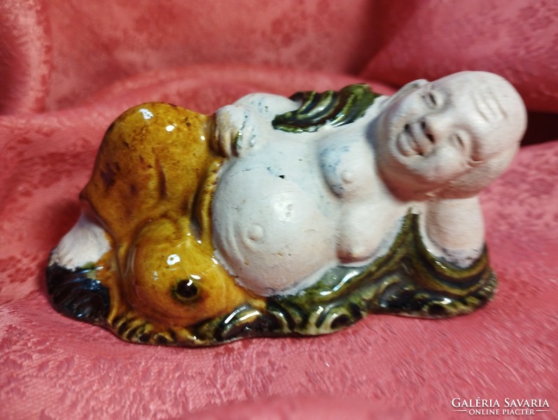 Rare reclining ceramic / laughing / buddha