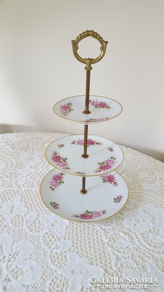 Bavaria porcelain, three-tiered, rose display