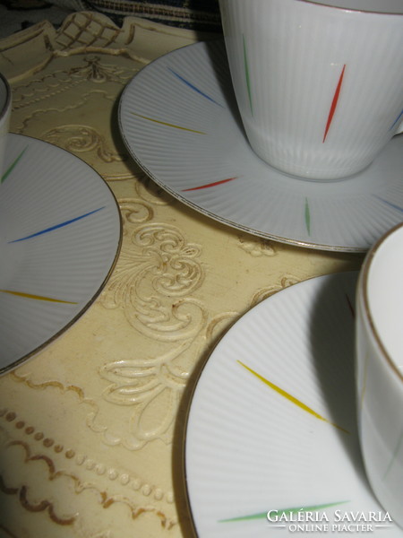 3 Sets of cups and plates