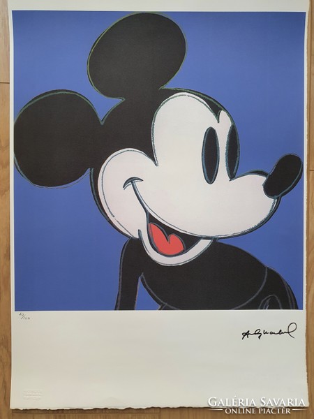 Andy Warhol - Mickey Mouse - Leo Castelli Limitált, Szignózott Litográfia Certifikációval #40/100
