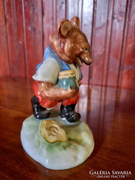 Antique Herend figure statue teddy bear