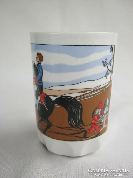 Retro ... Zsolnay porcelain children's fairy tale cup snow white