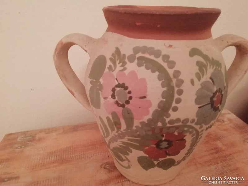 Jenő Kelemen vase with a floral pattern