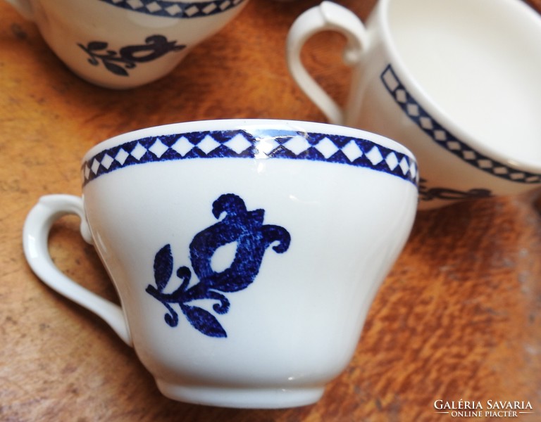 England Churchill teás csésze készlet 6 db-ot kék tulipán mintával