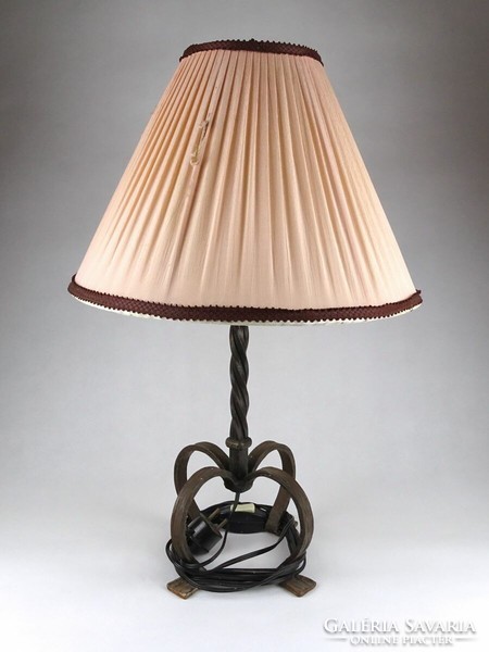 1K118 Antik csavart díszes kovácsoltvas asztali lámpa 53 cm