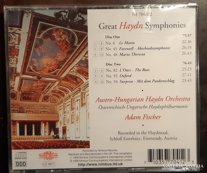 Adam Fischer and the Austro - Hungarian Haydn Band 2 cd