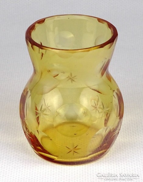 1K227 colored amber crystal vase violet vase 6.5 Cm