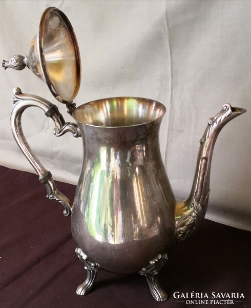 DT/123 - Vastagon ezüstözött SHERIDAN vintage kávés-teás szett