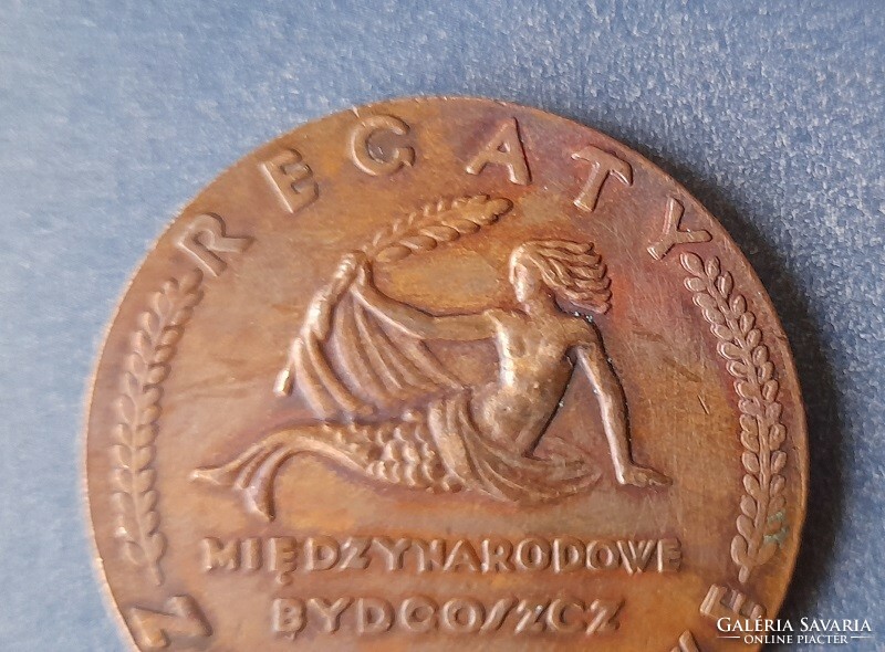 Lengyel Evezős Társaságok Szövetsége. nemzetközi regatta Bydgoszcz 1927 érem