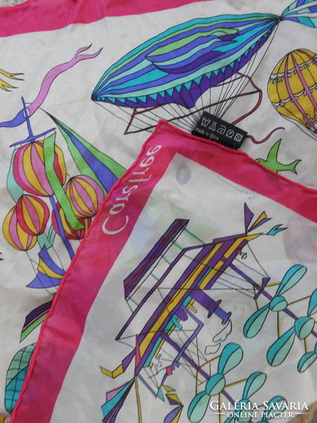 Carefree Chinese real silk scarf - depicts special aircraft