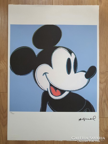 Andy Warhol - Mickey Mouse - Leo Castelli New York - Limitált, Szignózott Litográfia #27/100