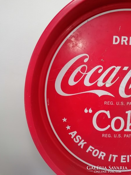 Retro Coca-Cola fém kerek tálca