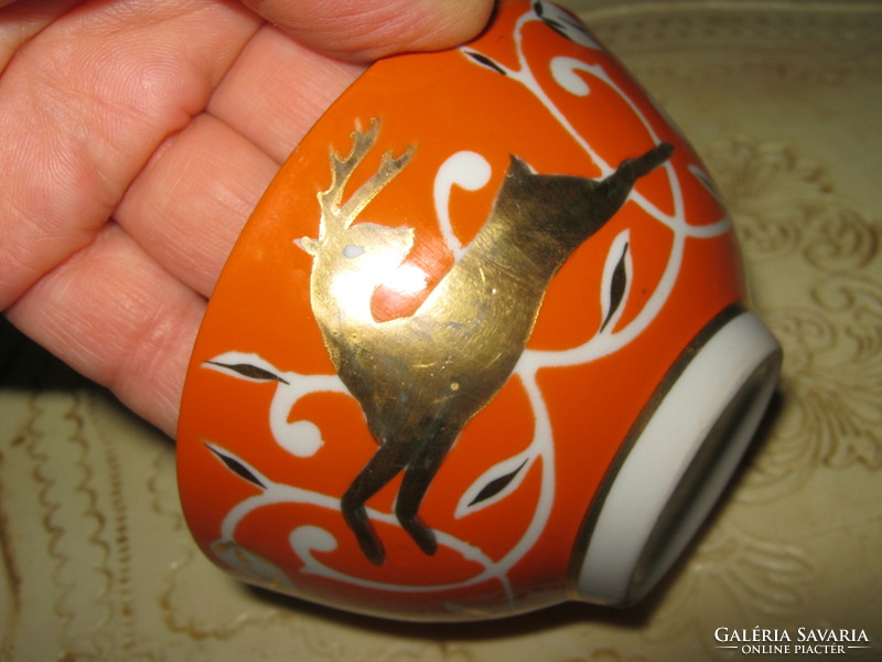 Tashkent golden deer motif porcelain porcelain bowl
