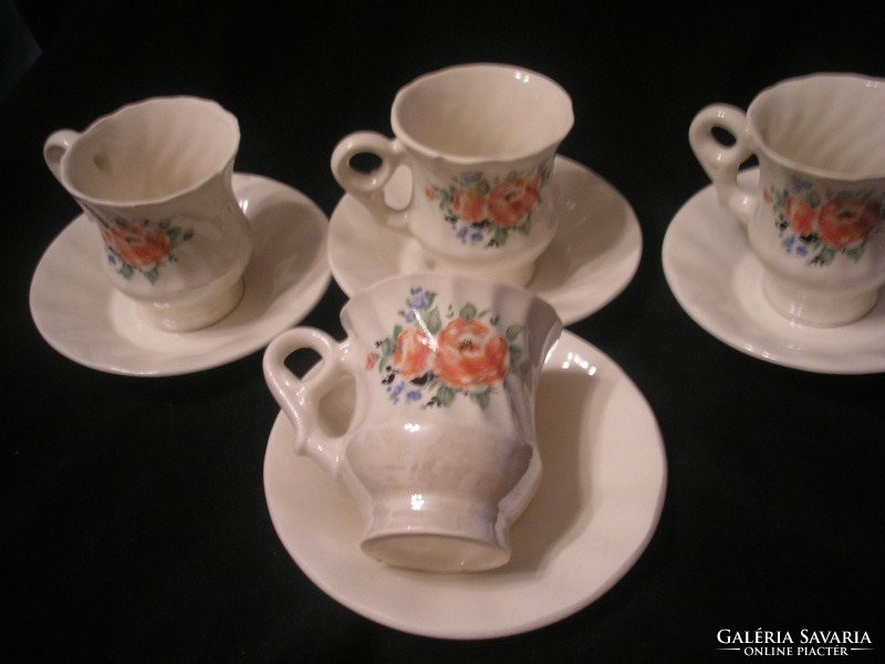 Set of 12 pearl breakfast sets with flowers