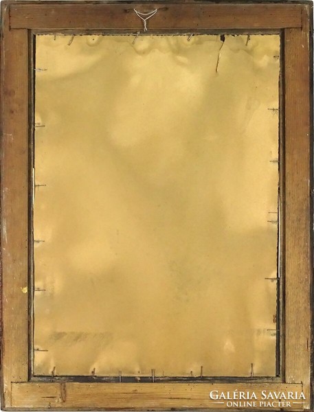 1K357 Antik Mária koronázása vallási szentkép 74 x 56.5 cm