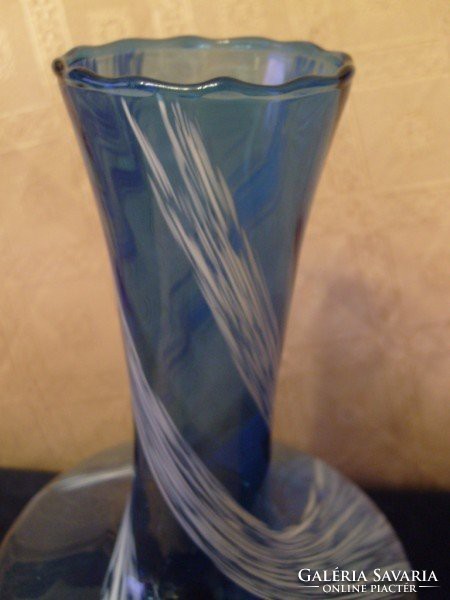 M1-12 ü 32 art deco antique multicolored gradient large glass flower vase rarity for sale 28 cm