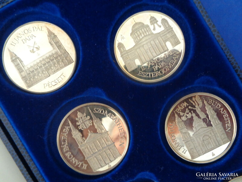 Silver papal visit commemorative coins